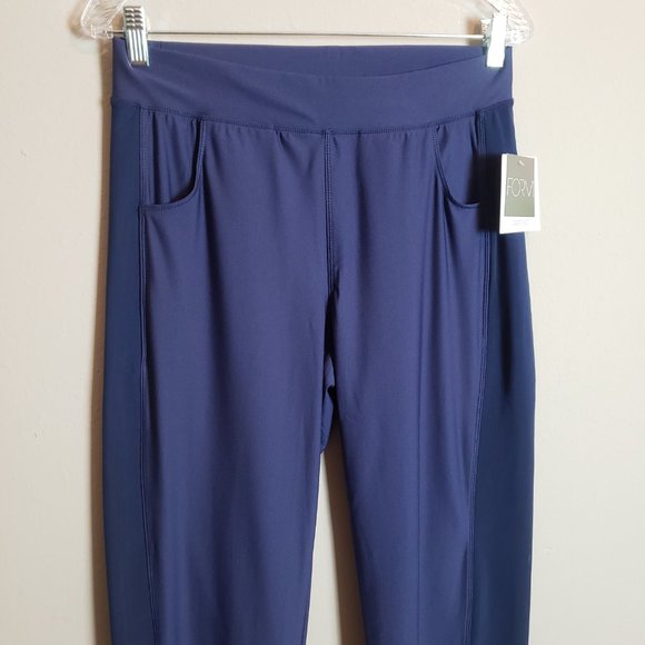 Cherokee Form NWT Navy Mid Rise Moderate Flare Leg Yoga Scrub Pants Small Tall - Picture 3 of 11